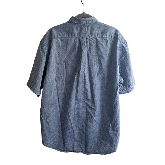U.S. Polo Assn. Men's Dress Shirt XXL Blue Short Sleeve Button Down Collar - Picture 4 of 8